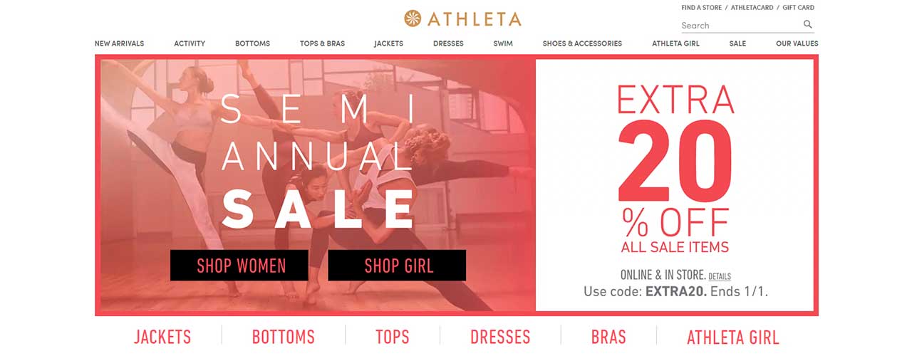 Free web scraper for Athleta Gap online store