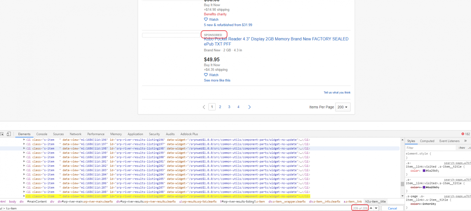 Learning how to scrape the data from eBay - Diggernaut